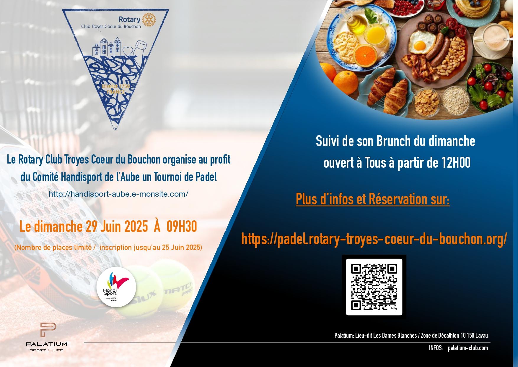 Affiche tournoi du rotary brunch 2e me e dition 2025